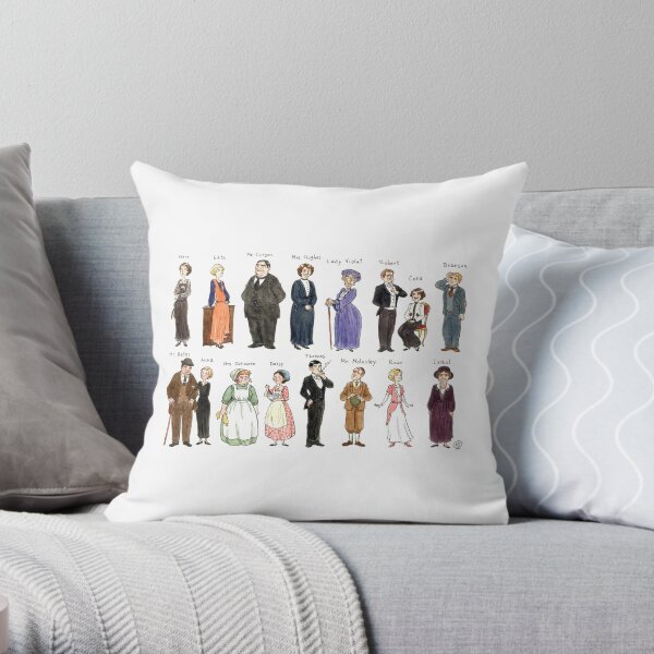 Downton A. Portraits Throw Pillow