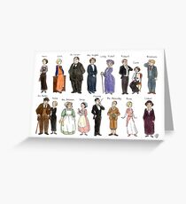 Downton Abbey portraits Greeting Card
