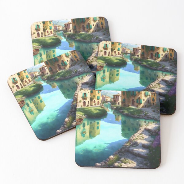 Item preview, Houses On The River designed and sold by ArtsyWishesShop.