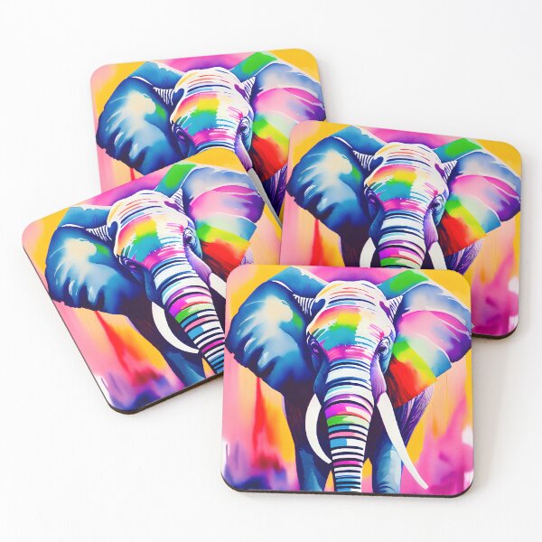 Item preview, Abstract colour splash elephant; perfect gift for animal lovers designed and sold by erzypher.