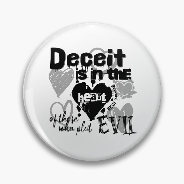 Item preview, Deceit Is In The Heart Of Those Who Plot Evil - Torah Bible Design - TorahWear designed and sold by Andrew Carter.