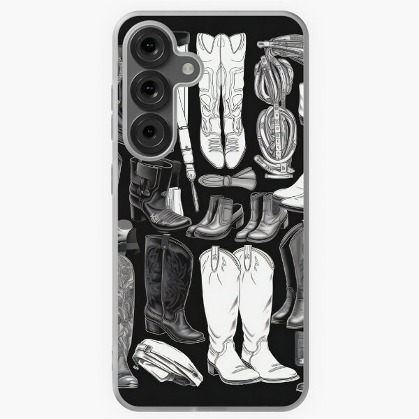 Item preview, Cowboy Boots Knolling Art | Illustration | Black & White | 8K | designed and sold by Hazmat-AI7.