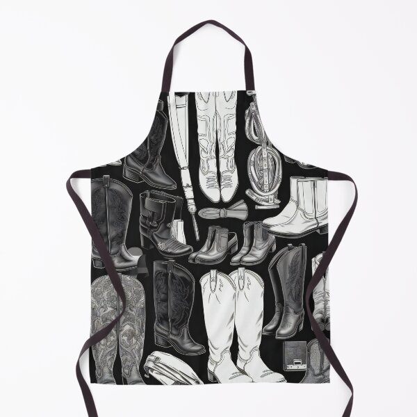 Item preview, Cowboy Boots Knolling Art | Illustration | Black & White | 8K | designed and sold by Hazmat-AI7.