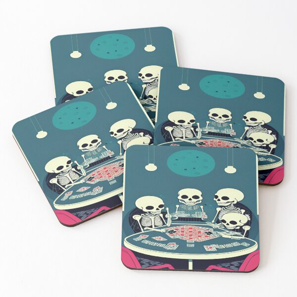Item preview, Party dinner! Funny Skeletons Play cards at night! designed and sold by Giulivo Store Graphic.