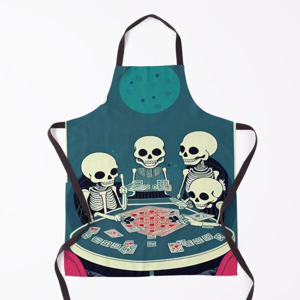 Item preview, Party dinner! Funny Skeletons Play cards at night! designed and sold by Giulivo Store Graphic.