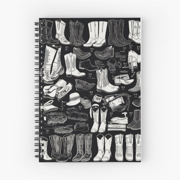 Item preview, Cowboy Boots Knolling Art | Illustration | Black & White | 8K | designed and sold by Hazmat-AI7.