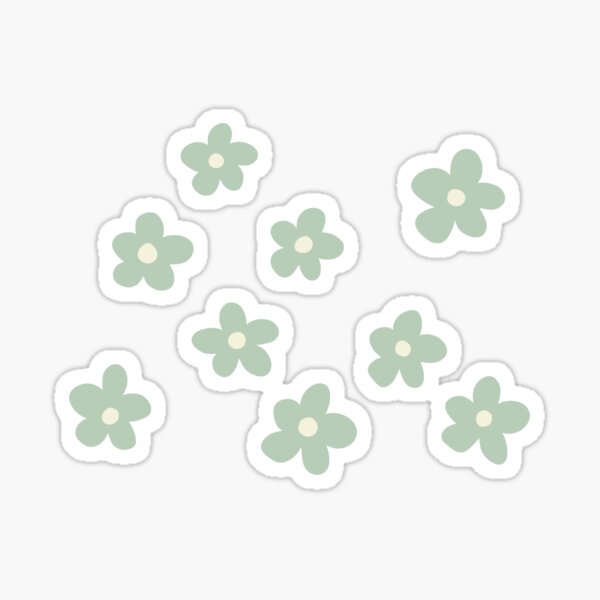 Item preview, aesthetic sage green flowers designed and sold by SHMdesigns.