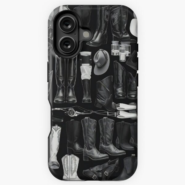 Item preview, Cowboy Boots Knolling Art | Illustration | Black & White | 8K | designed and sold by Hazmat-AI7.