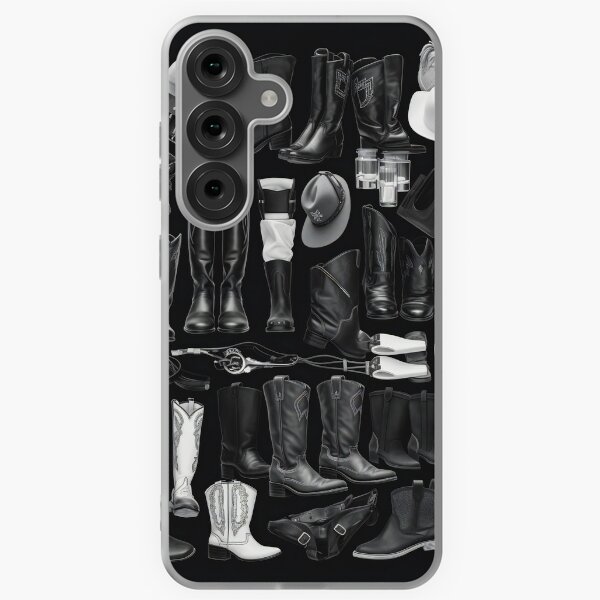 Item preview, Cowboy Boots Knolling Art | Illustration | Black & White | 8K | designed and sold by Hazmat-AI7.