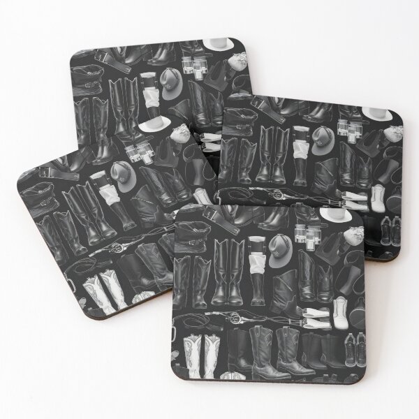Item preview, Cowboy Boots Knolling Art | Illustration | Black & White | 8K | designed and sold by Hazmat-AI7.