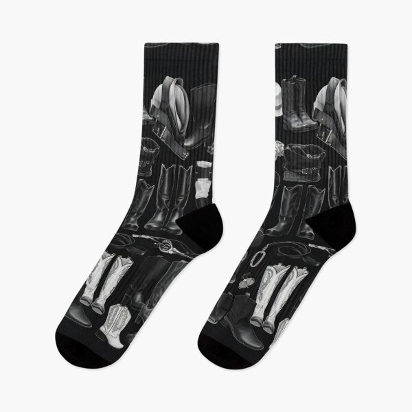 Item preview, Cowboy Boots Knolling Art | Illustration | Black & White | 8K | designed and sold by Hazmat-AI7.