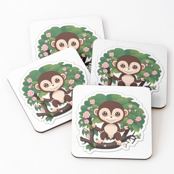 Item preview, Adorable Monkey on a Tree designed and sold by DeepSeeAI.