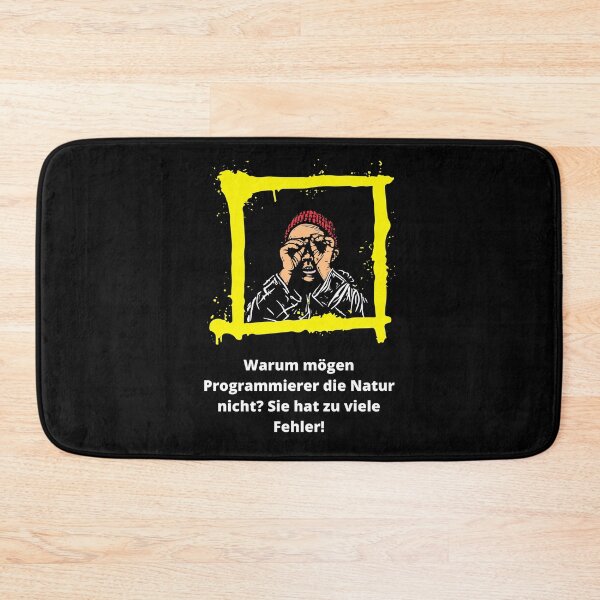 Item preview, Warum mögen Programmierer die Natur nicht? Sie hat zu viele Fehler! (programmers humor | on a black background) designed and sold by RM-Journey.