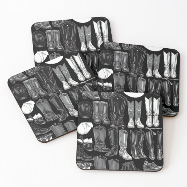 Item preview, Cowboy Boots Knolling Art | Illustration | Black & White | 8K | designed and sold by Hazmat-AI7.
