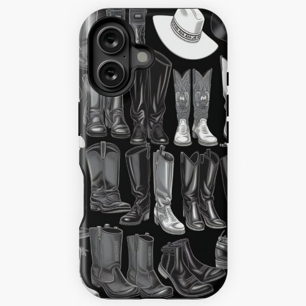 Item preview, Cowboy Boots Knolling Art | Illustration | Black & White | 8K | designed and sold by Hazmat-AI7.