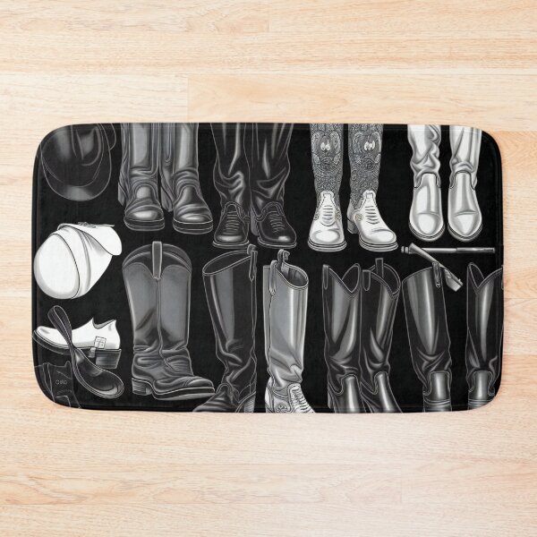 Item preview, Cowboy Boots Knolling Art | Illustration | Black & White | 8K | designed and sold by Hazmat-AI7.