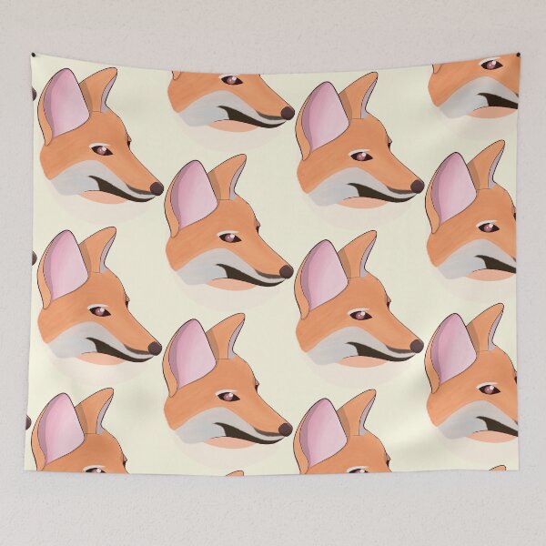 Item preview, fox profile with background | Cute fox with background | Kawaii fox | Red fox profile designed and sold by LufikamiDesign.