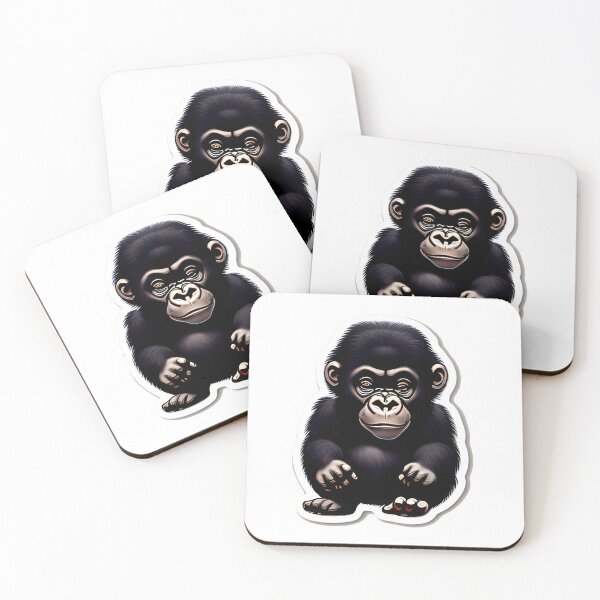 Item preview, Super Cute Baby Gorilla designed and sold by DeepSeeAI.