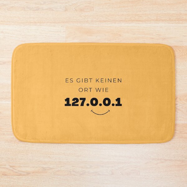 Item preview, "Es gibt keinen Ort wie 127.0.0.1" (Tech Humor | on a yellow background) designed and sold by RM-Journey.