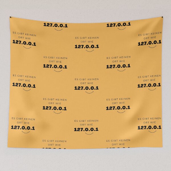 Item preview, "Es gibt keinen Ort wie 127.0.0.1" (Tech Humor | on a yellow background) designed and sold by RM-Journey.