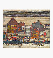 Egon Schiele - Houses with laundry (Suburb II) 1914 Photographic Print