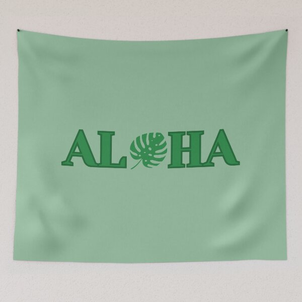 Item preview, aloha with monstera design green designed and sold by maplunk.