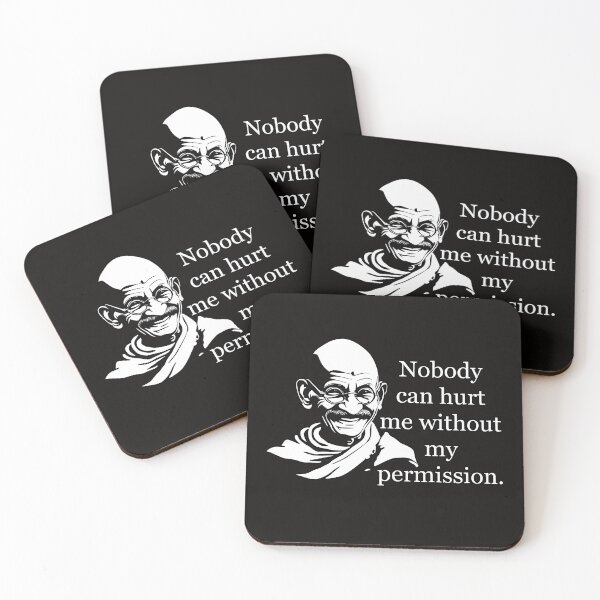 Item preview, Copy of Gandhi: Nobody can hurt me without my permission designed and sold by JoanNinjaHen.