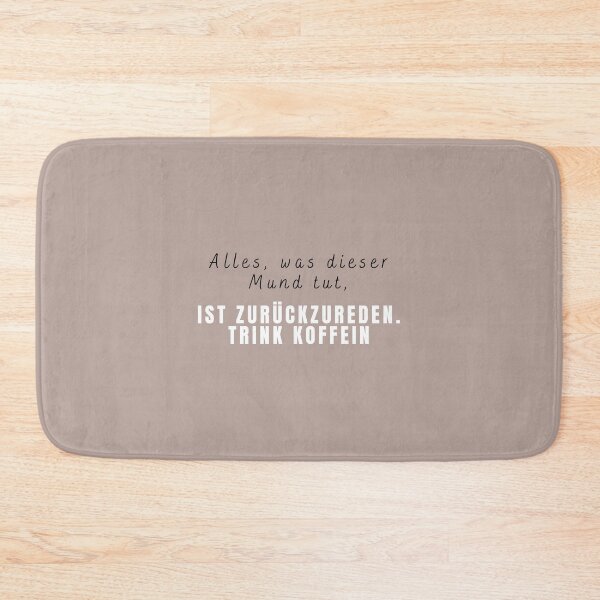 Item preview, "Alles, was dieser Mund tut, ist zurückzureden. Trink Koffein" (With Minimalist Design and Pastel Background) designed and sold by RM-Journey.