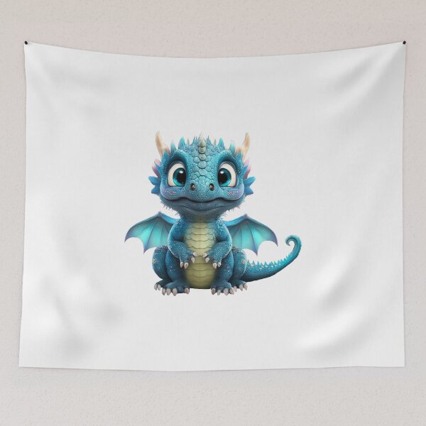 Item preview,  Cute Young Blue Dragon PNG Image Illustration  designed and sold by adlydesigns.
