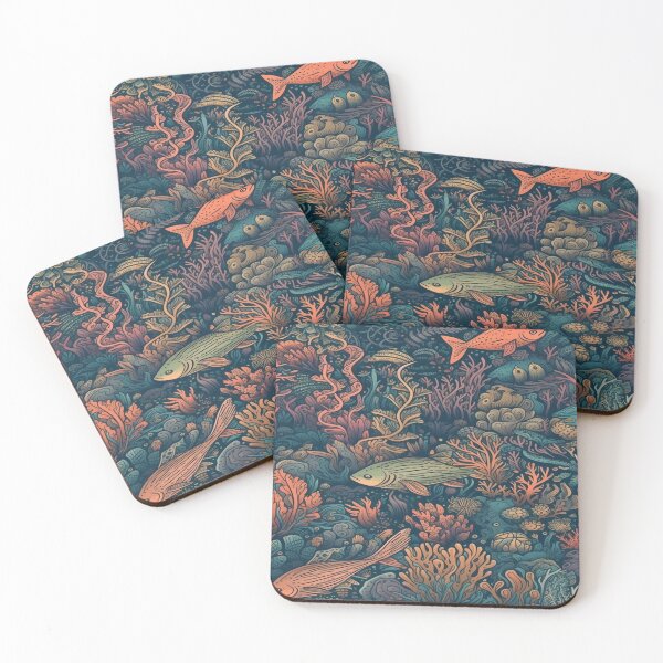 Item preview, Aquatic Dreamscape Digital Artwork Pattern designed and sold by VividVisionsCo.