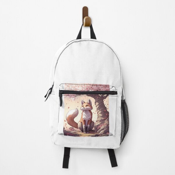 Item preview, Fox under a giant Sakura tree, anime style designed and sold by EmeraldeaArt.