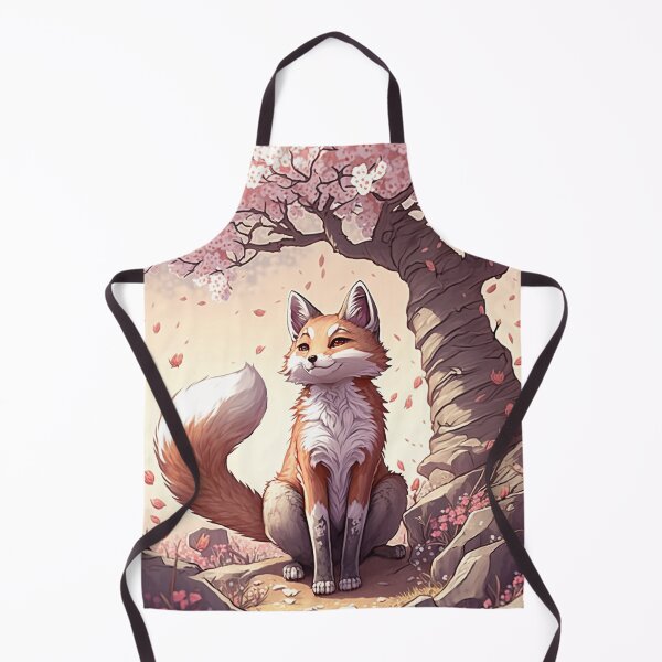 Item preview, Fox under a giant Sakura tree, anime style designed and sold by EmeraldeaArt.