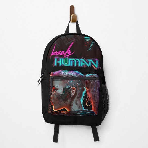 Item preview, Barely Human - Futurist Underground Dark Techno Cyberpunk Synthwave Phonk Cool Artistic Design #09 designed and sold by EC-store.