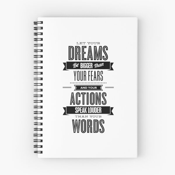 Item preview, Let Your Dreams Be Bigger Than Your Fears and Your Actions Speak Louder than your Words designed and sold by MotivatedType.