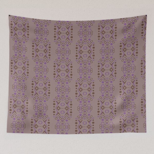 Item preview, "Bubbliere" Abstract pattern of circles & arrows-  mauve, purple and brown designed and sold by NurturingSpirit.