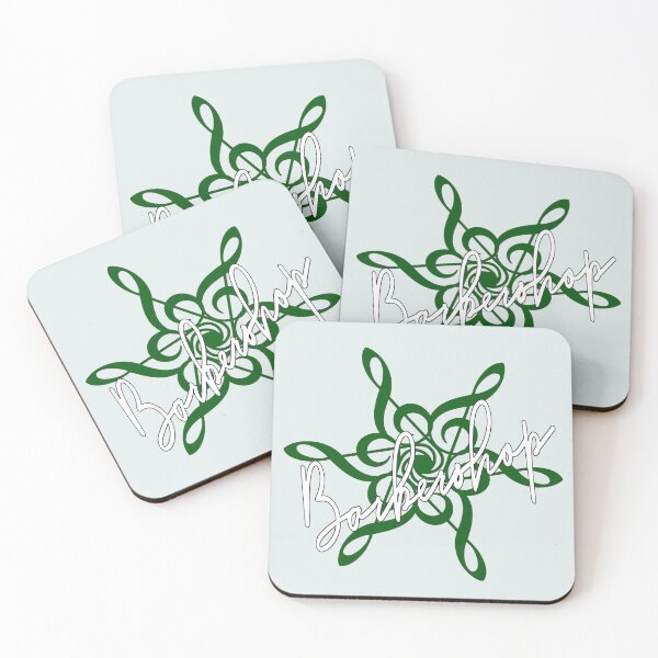 Item preview, BARBERSHOP ON A TREBLE CLEF STAR DARK GREEN designed and sold by 4YourThoughts.