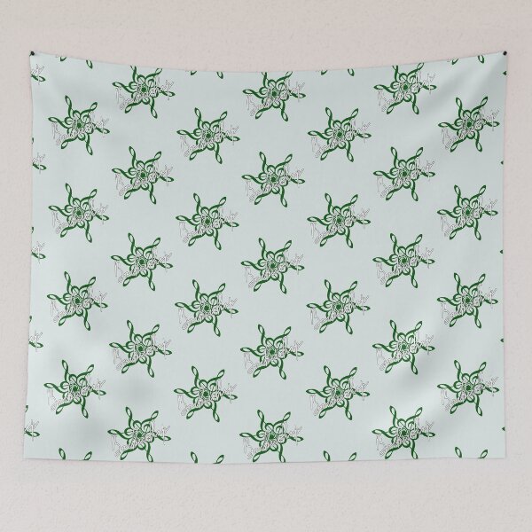 Item preview, BARBERSHOP ON A TREBLE CLEF STAR DARK GREEN designed and sold by 4YourThoughts.