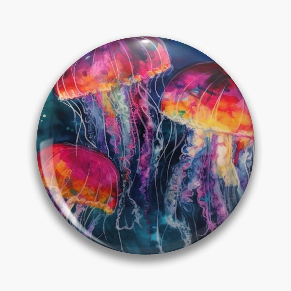 Item preview, Watercolor Wash Jellyfish Trio designed and sold by Matt's Artificial Nature.