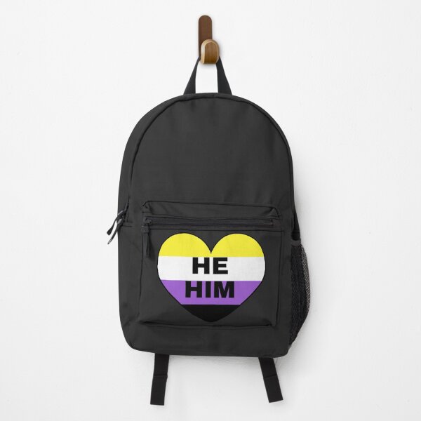 Item preview, He/Him Pronouns Heart - Nonbinary Pride - Novelty designed and sold by CC's Designs.