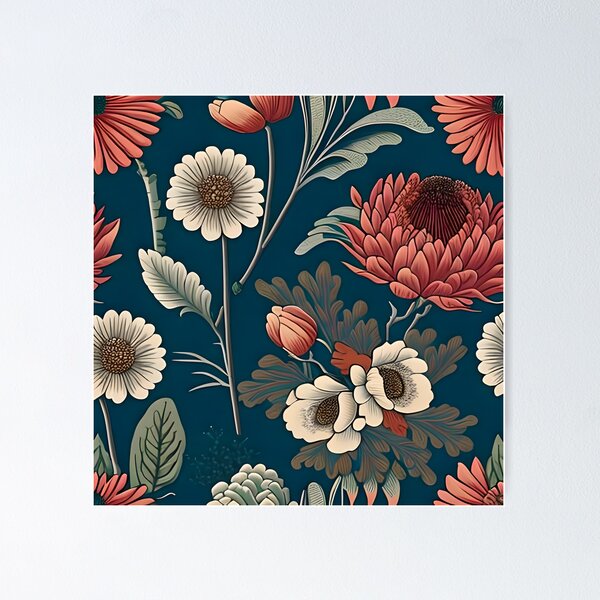 Item preview, Retro floral pattern designed and sold by jortan1.