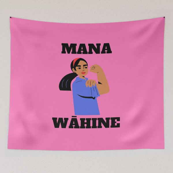 Item preview, mana wāhine strong woman pink design designed and sold by maplunk.