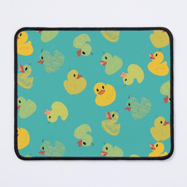 Item preview, Little Rubber Duckie pattern in teal designed and sold by paulabidiman.