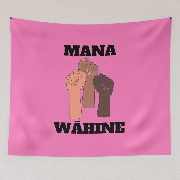 Item preview, mana wāhine strong woman hands pink design designed and sold by maplunk.