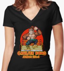 Cruiser Kong Jordan Len-X Women's Fitted V-Neck T-Shirt