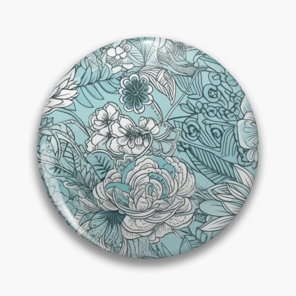 Item preview, Blue Floral designed and sold by HandCraftedArt.
