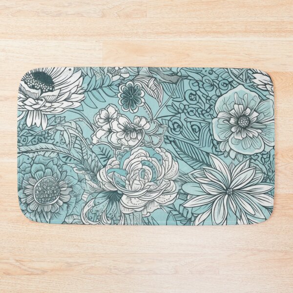 Item preview, Blue Floral designed and sold by HandCraftedArt.