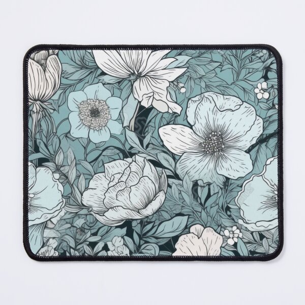 Item preview, Blue Floral Print designed and sold by HandCraftedArt.