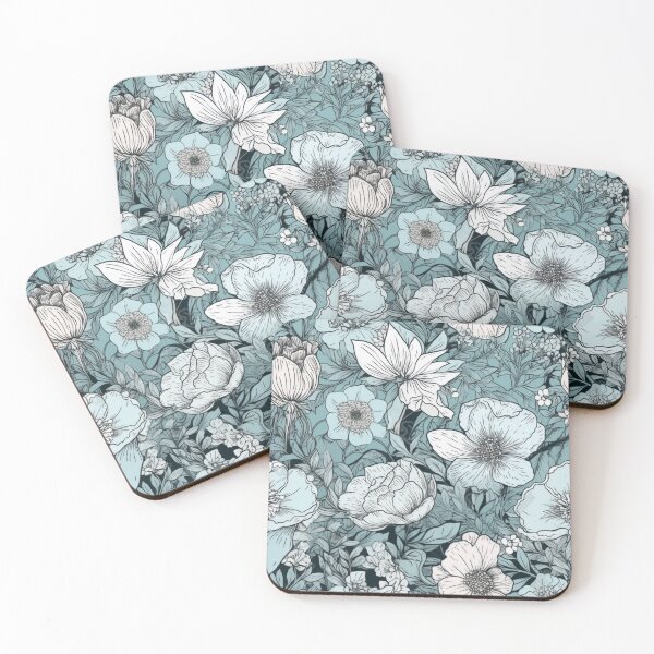 Item preview, Blue Floral Print designed and sold by HandCraftedArt.