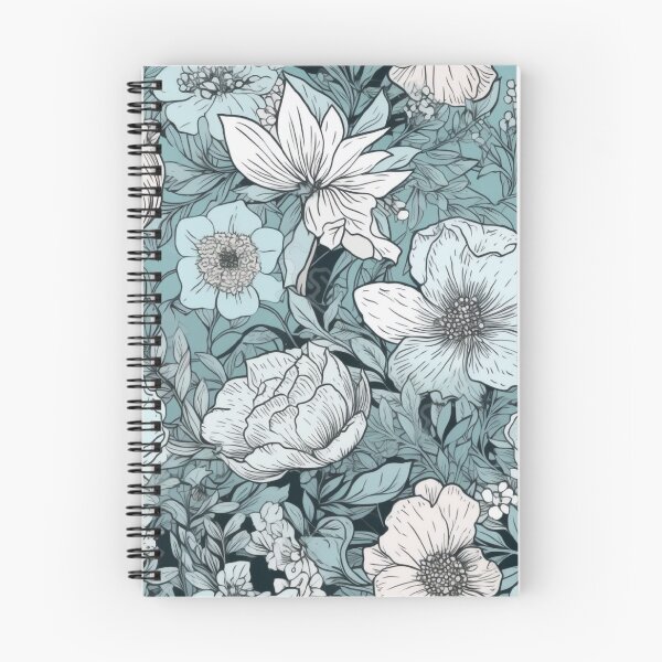 Item preview, Blue Floral Print designed and sold by HandCraftedArt.