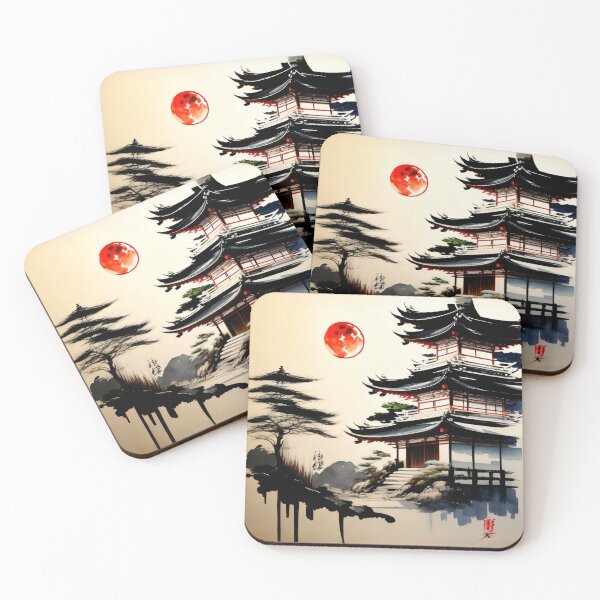 Item preview, Oriental Art, Japanese Landscape Sumi-e Style. designed and sold by BushidoLegends.